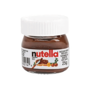 nutella hazelnut choc spread mini glass bttls