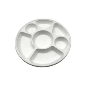 bio ware 7 compartment round plates
