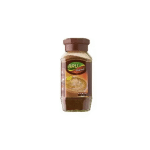 bru instant coffee glass jar
