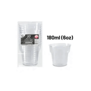 crystal clear drinking cups 180ml