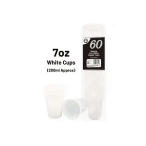 dd 7oz white plastic cups
