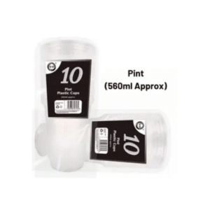 dd clear pint plastic cups
