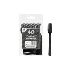 dina plastic black forks