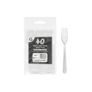 dina plastic clear forks