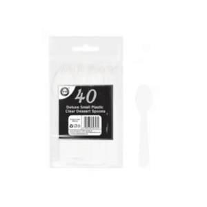 dina small plastic clear spoons