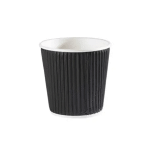 eco 4oz black coffee ripple paper cups