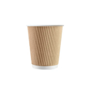 eco brown coffee ripple paper cups 8oz