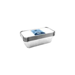 essential 1ltr oblong foil loaf pan & lids