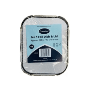 essential no1 foil dish & lids(13x10x4cm)