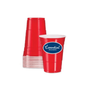 essential red 16oz party cups