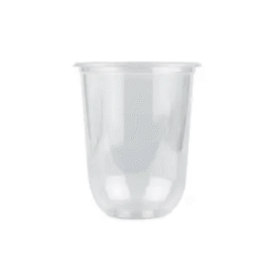 majestic 16oz clear plastic round cup with lid