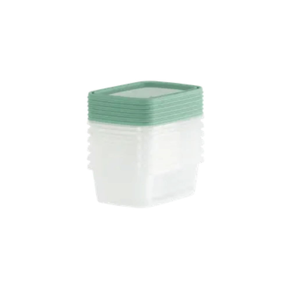nutmeg everyday food box clear blue & lid set nutmeg everyday food box clear blue & lid set