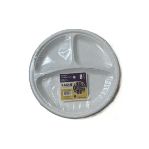 stl 10''''3 compartment round plates