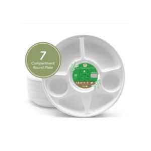 stl 7 compartment round plate
