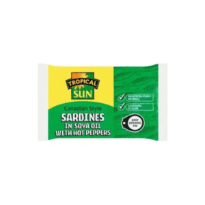 tropical sun canadian sardines in soya oil pepper