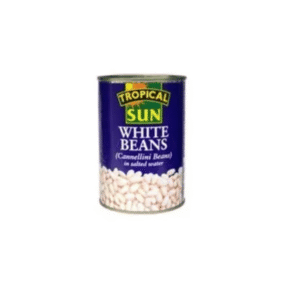 tropical sun white beans tins