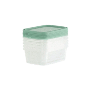 wham everyday food box clear blue & lid set